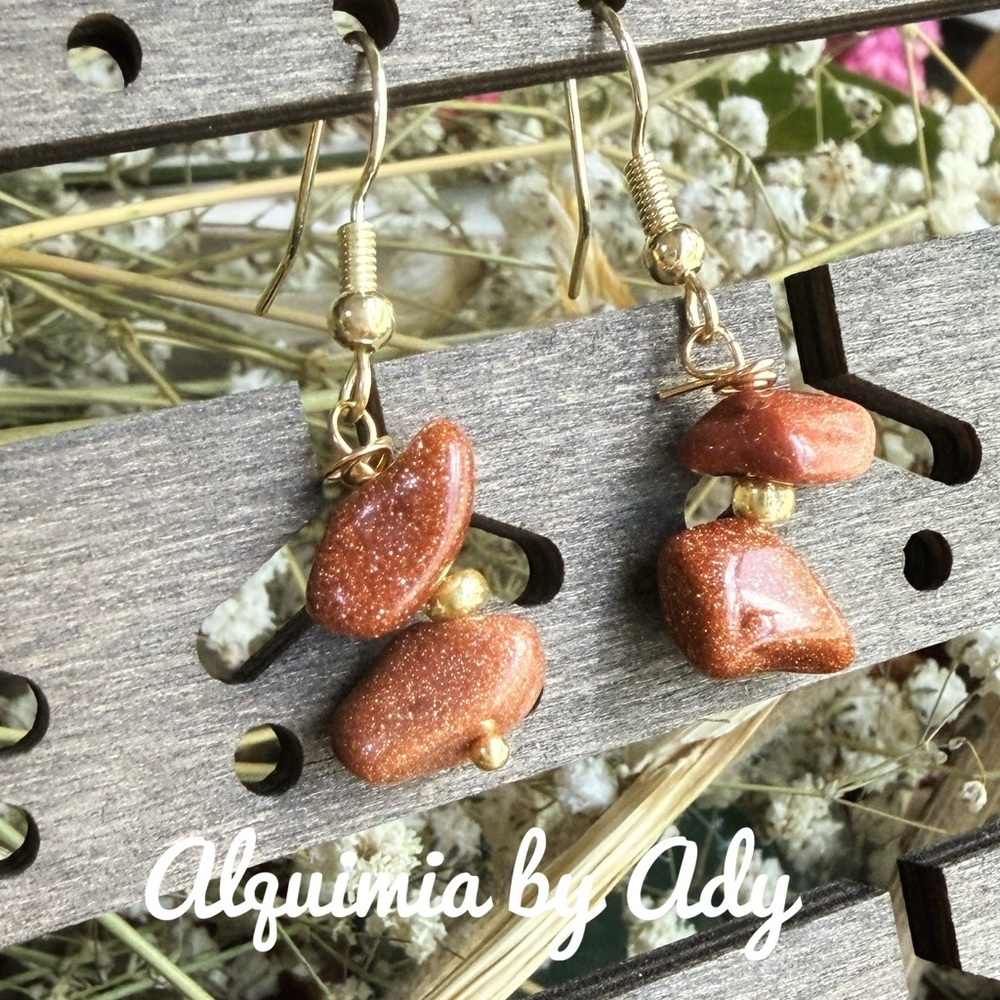 Simple Radiant Goldstone Earrings